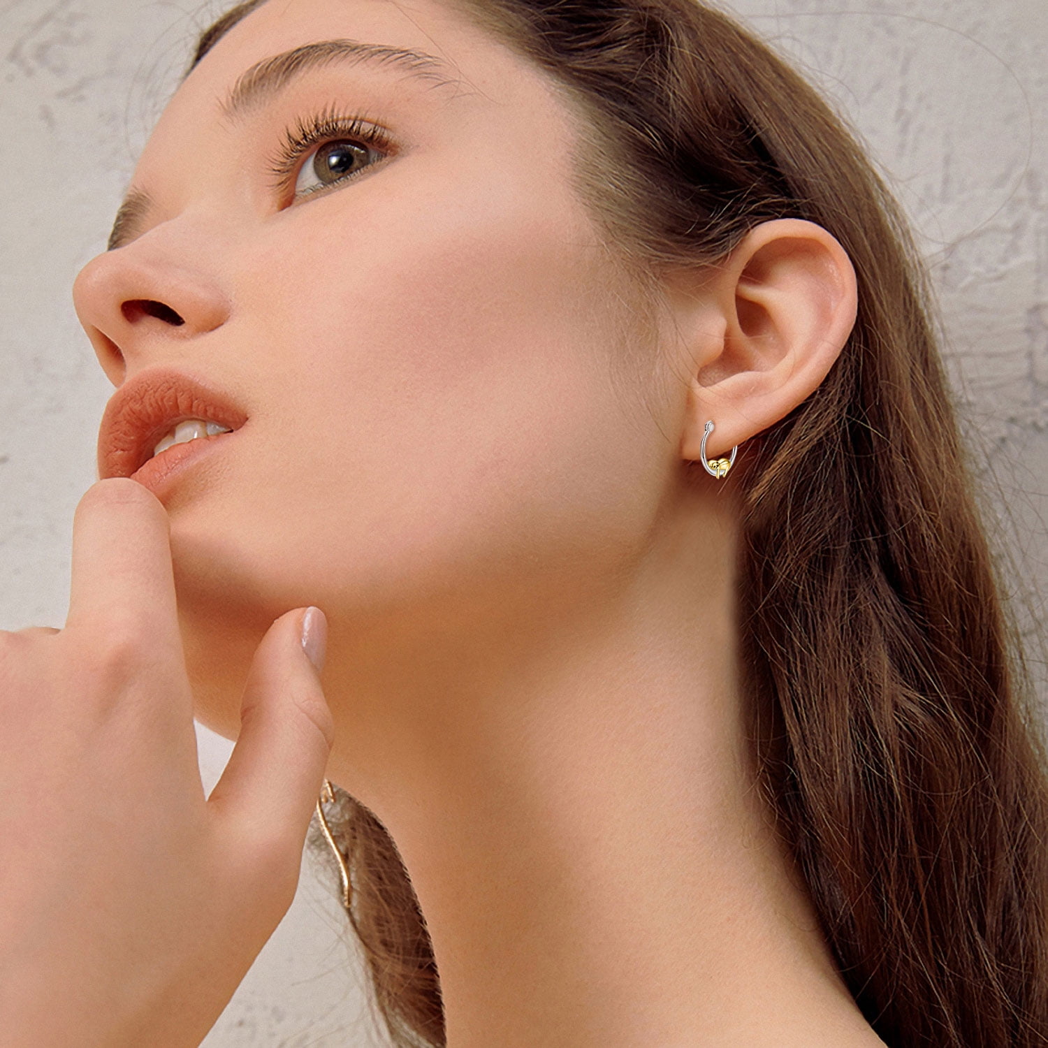 Coachuhhar Sloth Hoop Earrings, Sterling Silver, (Includes Gift Box and Silver Clean Cloth), 0.63 in