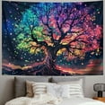 thumbnail image 2 of BCIIG Tree of Life Tapestry Black Light Tapestry Galaxy space Life Force Tapestry for Bedroom Glow in the dark Tapestry Wall Hanging, 2 of 6