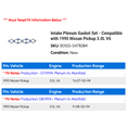 thumbnail image 2 of Intake Plenum Gasket Set - Compatible with 1995 Nissan Pickup 3.0L V6, 2 of 2