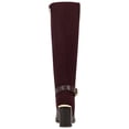 thumbnail image 2 of BANDOLINO Womens Burgundy Two Toned Biyla Almond Toe Block Heel Zip-Up Leather Boots 8 M, 2 of 4
