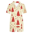 thumbnail image 5 of Censtreet Christmas Pajama Sets for Women 2 Piece Soft Button Down Pj Sets Sleepwear Short Sleeve Loungewear Shorts, 5 of 9