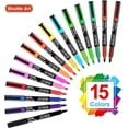 thumbnail image 6 of Dry Erase Markers, Shuttle Art 15 Colors Magnetic Whiteboard Markers with Erase,Fine Tip Dry Erase Markers Perfect For Writing on Whiteboards, Dry-Erase Boards,Mirrors, 6 of 9