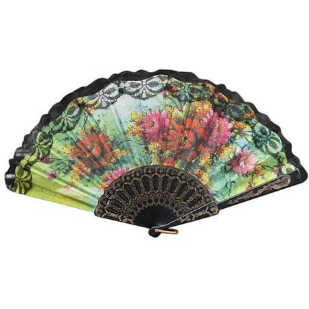 

Wozhidaoke home & kitchen Chinese Style Lace Hand Held Folding Fan Dance Party Wedding Decor