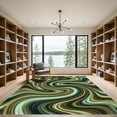 thumbnail image 2 of ODIKA 2'x3' Machine Washable Non-Slip Area Rug, Abstract Teal High Traffic Rug, Green, 1284500, 2 of 7