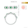 thumbnail image 4 of ANGARA Natural Art Deco Style Emerald Scalloped Anniversary Ring in 14K White Gold for Women (Size-2.4mm) | May Birthstone, Birthday, Anniversary, Jewelry Gift for Women | Natural Emerald Ring, 4 of 9