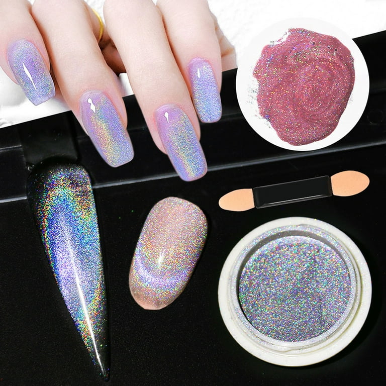BetterZ 0.3g Nail Powder Magnetic Rainbow Colors Cat Eye Effect Gel Polish  Winter Reflective Universal Accessories for Manicure
