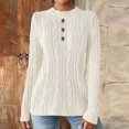 thumbnail image 4 of GUACER Pullover Sweaters for Women Strawberry Embroidered Cable Knit Cute Crewneck Long Sleeve Tops for Fall & Winter, 4 of 6