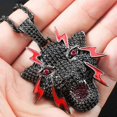 thumbnail image 3 of Cheetah Pendant Necklace Animal Accessories Hip Hop Punk Jewelry Party Gift---Product code 49598, 3 of 5
