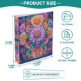 thumbnail image 3 of FORMRS 3 Ring Binder with Pockets 1.5" D-Rings Clip Board 200 Sheets Capacity, Light Purple Flowers, 3 of 8