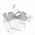 thumbnail image 5 of Bridal Feather Fascinator Birdcage Veil Ascot Race Hat Party Hair Accessories, 5 of 5