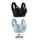 thumbnail image 4 of Qarigey 2 piezas experiencia incomparable comodidad sujetadores de talla grande para mujeres Top sujetadores deportivos ropa interior Ropa interior Negro+XXXL, 4 of 6