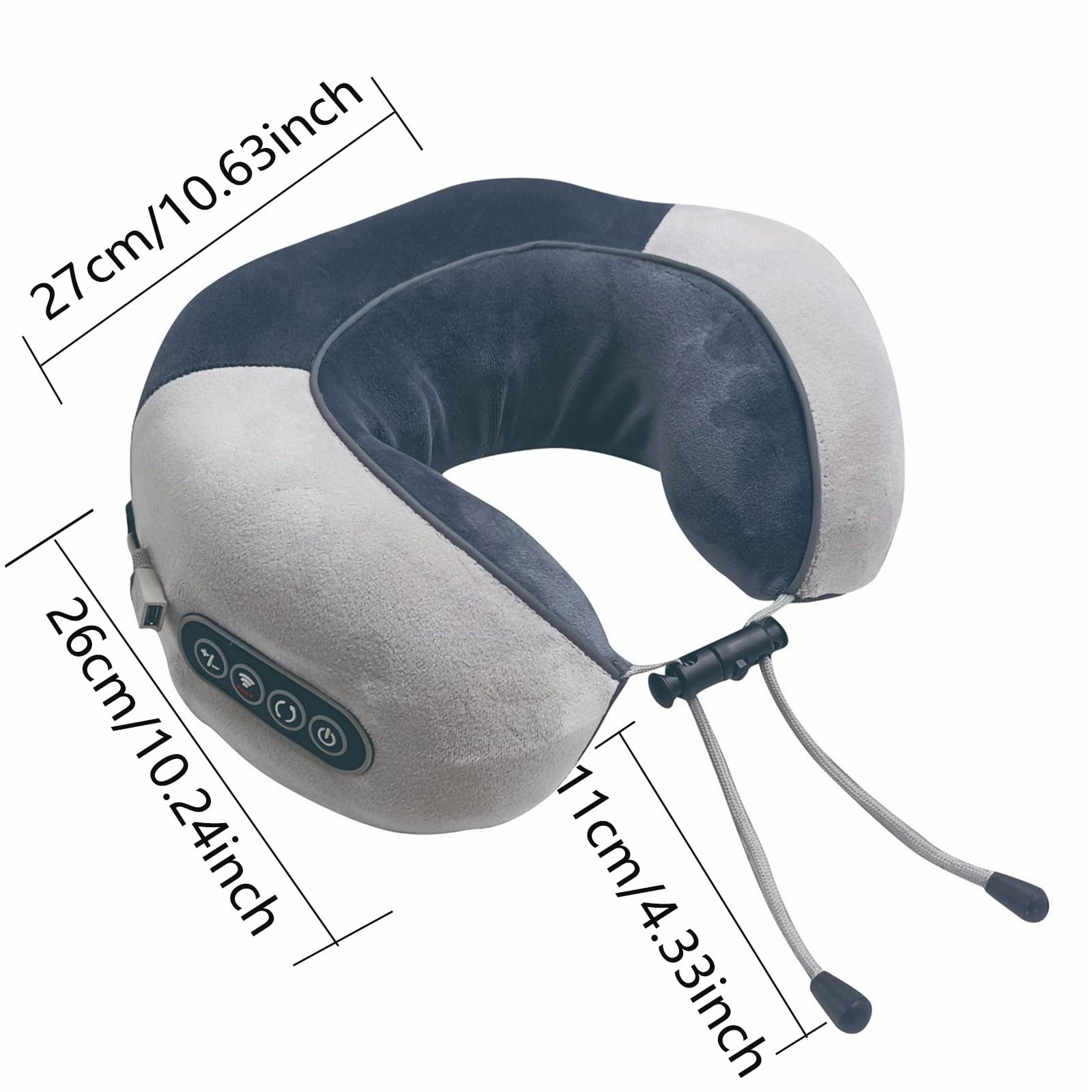 Portable Heated Neck Massager Pillow for Travel Relaxation and Kneading with Intelligent Modes for Men and Women