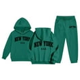 thumbnail image 2 of Girls Boys Sweat Set New York Hoodie and Jogging Sweatpants 2 Piece Matching Jogger Set Kids Hoodie Set, 2 of 7