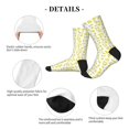 thumbnail image 4 of Bingfone Compression Socks for Women and Men Long Socks for Running Athletic Cycling Nurse- Yellow Lemon Leaves, 4 of 7