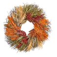 thumbnail image 1 of NearlyNatural W1224 Fall Sorghum Harvest Autumn Artificial Wreath, 1 of 1