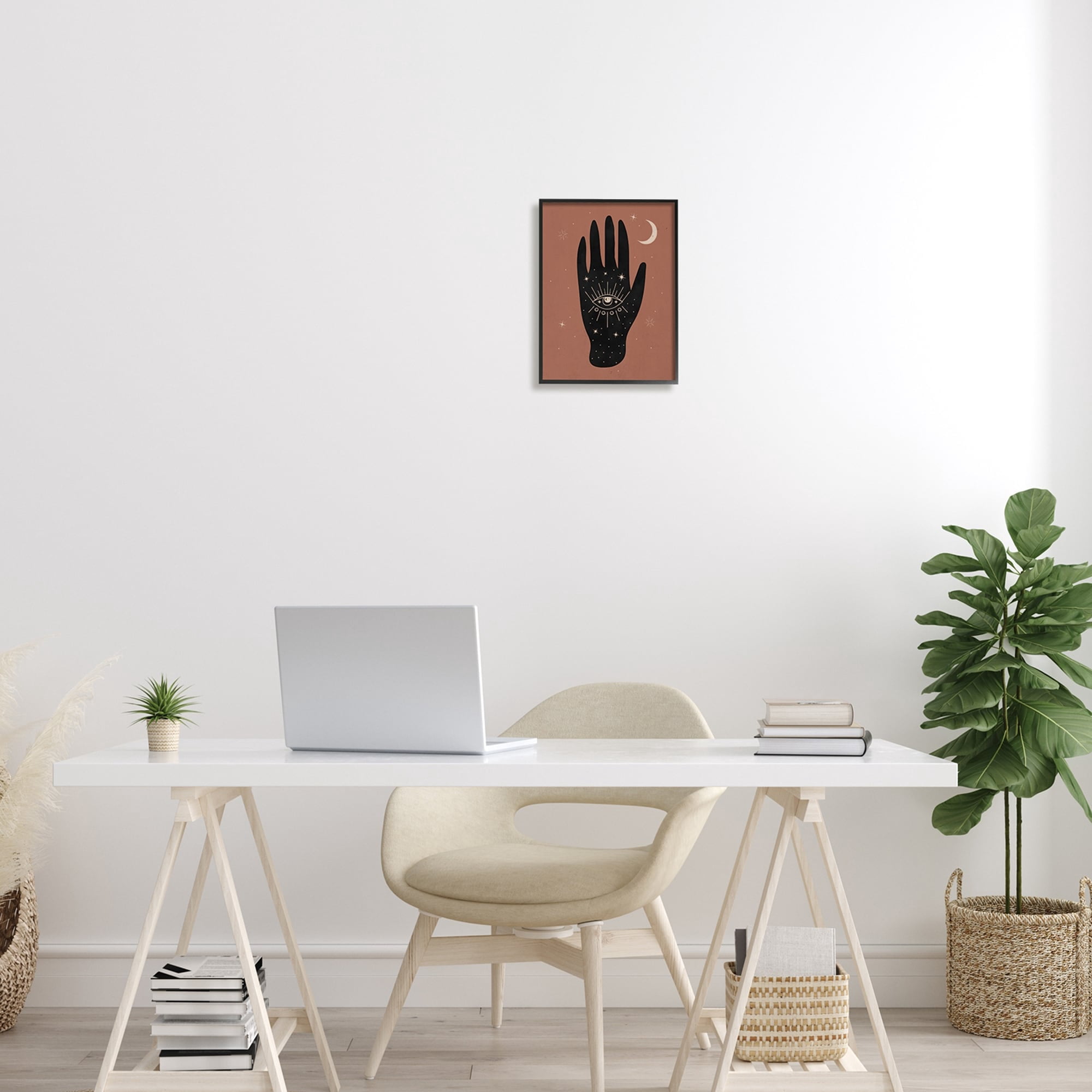 Stupell Industries Celestial Bohemian Chic Hand With Enlightened Eye Tattoo ,24 x 30, Design by Nina Blue