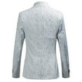 thumbnail image 6 of TFEOQRY Men's Blazer Jacket Fashion Casual Personality Handsome Slim Suit Jacket Long Sleeved Lapel Suit White, 6 of 8