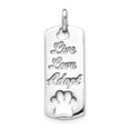 thumbnail image 1 of FB Jewels 14K White Gold Polished Live Love Adopt Paw Dag Tag Pendant, 1 of 4
