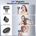 thumbnail image 3 of High-Speed Hair Dryer, 150000RPM Brushless Motor for Ultra-Fast Drying, 500M Ionic Negative Blow Dryer Frizz Reduce, Low Noise with Magnetic Diffuser Home Travel Salon, 3 of 5