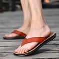 thumbnail image 5 of Durtebeua Fashion Men's Summer Beach Breathable Shoes Sandals Male Slipper Flip Flops Flat Shoes Mens Comfortable Flip Flops Wine,9.5, 5 of 5