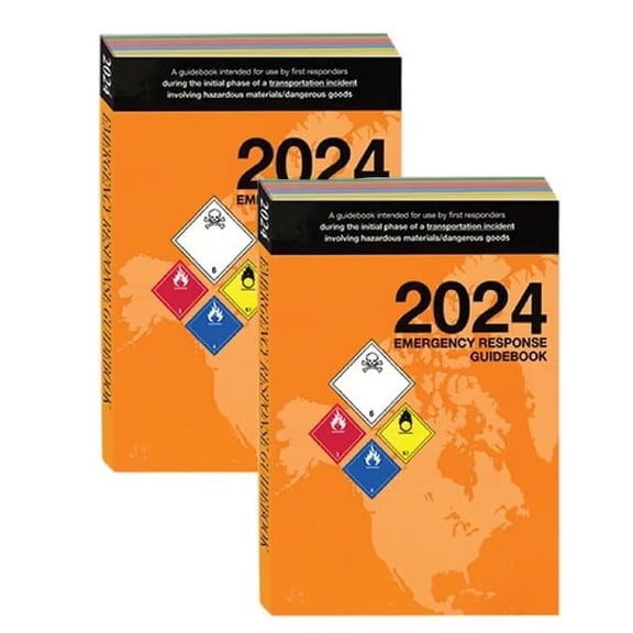 Pre-Owned 2024 Emergency Response Guidebook (ERG), Regular Bound, Standard Size, 5½"×7½" - Pack of 2 Paperback