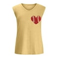 thumbnail image 4 of DailyTrove Women's Red Heart Graphic Sleeveless Tank - Casual V-Neck Top, Romantic for Valentine's & Daily, 4 of 5