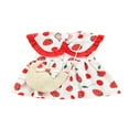 thumbnail image 1 of PENGXIANG Robe d'Été Sans Manches à Volants pour Bébé Fille Imprimé Fraise Rose 3-6 Mois, 1 of 8