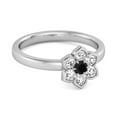 thumbnail image 2 of Daisy Flower 0.10 Cts Black Spinel 925 Sterling Silver Women Women Valentines Day Gifts Ring, 2 of 3