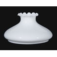 thumbnail image 2 of B&P Lamp® 10" Fitter Opal White Glass Tam-O-Shanter Style Student Lamp Shade with Crimp Top, 2 of 3