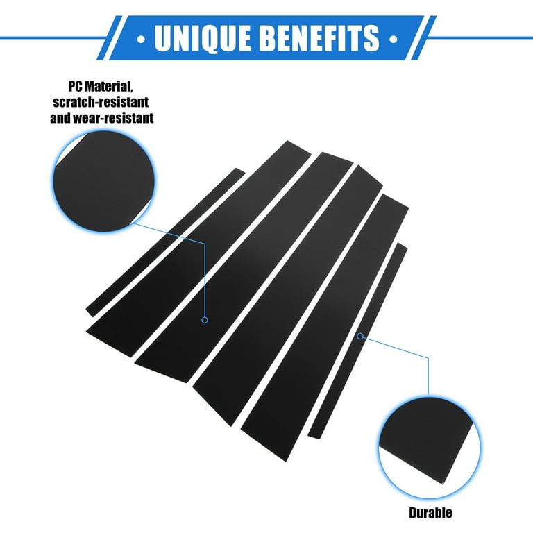 Stainless Steel Window Pillar Posts Cover Trim Molding Garnish Car Sticker Acces