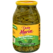 DONA MARIA Nopalitos, Tender Cactus, Shelf-Stable, Sliced, 30 oz Glass Jar