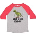 thumbnail image 3 of Inktastic Nana and Papa Love Me Dinosaur Grandson Boys Toddler T-Shirt, 3 of 5