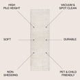 thumbnail image 3 of JONATHAN Y MERCER SHAG 2 x 8 Runner Rug, Mercer Plush Tassel - White, MCR100A-28, 3 of 4