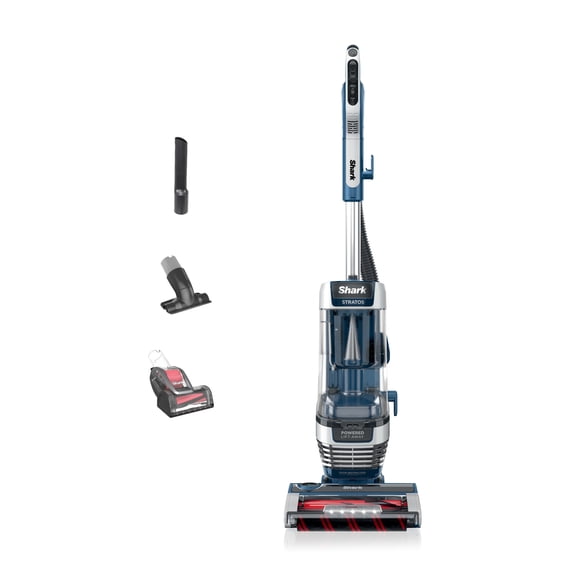 Shark Stratos Upright Vacuum, Pet Friendly, DuoClean PowerFins HairPro, Powered Lift-Away, Self-Cleaning Brushroll, Odor Neutralizer Technology, AZ3002 Navy