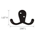 thumbnail image 6 of Design House 10-Pack Double Hat, Coat, or Towel Hooks, Matte Black, 6 of 11