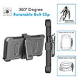 thumbnail image 5 of EBIZCITY Phone Cases for Samsung Galaxy A23 5G (2022) 6.6", [Built-in Screen Protector] Combo Holster Belt Clip [Heavy Duty] [Kickstand] Full-Body Rugged Holster Case -Black, 5 of 6