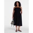 thumbnail image 2 of Time and Tru Women's Sleeveless Smocked Midi Dress, Sizes XS-XXXL, 2 of 5