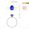 thumbnail image 4 of Angara Natural 1.6 Ct. Tanzanite with Diamond Classic Ring in 14K White Gold for Women (Ring Size: 12), 4 of 9