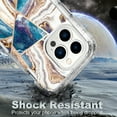 thumbnail image 6 of Casetego for iPhone 13 Pro Case,Shiny Bling Marble Full Body Protective Support Wireless Charing Bumper Rugged Anti-Scratch Hybrid Rubber Case Cover,Blue Gold, 6 of 6