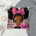thumbnail image 2 of Nawypu African American Black Girl Home Decorative Throw Pillow Cover, I am Kind Inspirational Quotes Cushion Case for Girls Kids, Bedroom Nursery Sofa Couch Decors Baby Shower Decoration Gifts, 2 of 5