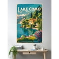 thumbnail image 2 of Lake Como Painterly Travel Art Vintage Poster Wall Art, Modern Wall Decor For Living Room Bedroom, 16x24 UNFRAMED, 2 of 3
