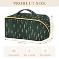 thumbnail image 4 of FORMRS Makeup Bag Travel Cosmetic Organizer for Women Fold Flat Zipper Pouch with Handle, Dark Green Plants, 4 of 8