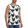 thumbnail image 2 of Fotbe Men's Retro Rooster Print Men's Sleeveless Muscle Tank Tops Casual T-Shirts for Gym Workout Beach-X-Large, 2 of 8