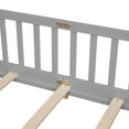 thumbnail image 6 of Miniyam Wood Queen Size Floor Bed with Safety Guardrails for Toddler, Gray, 6 of 7