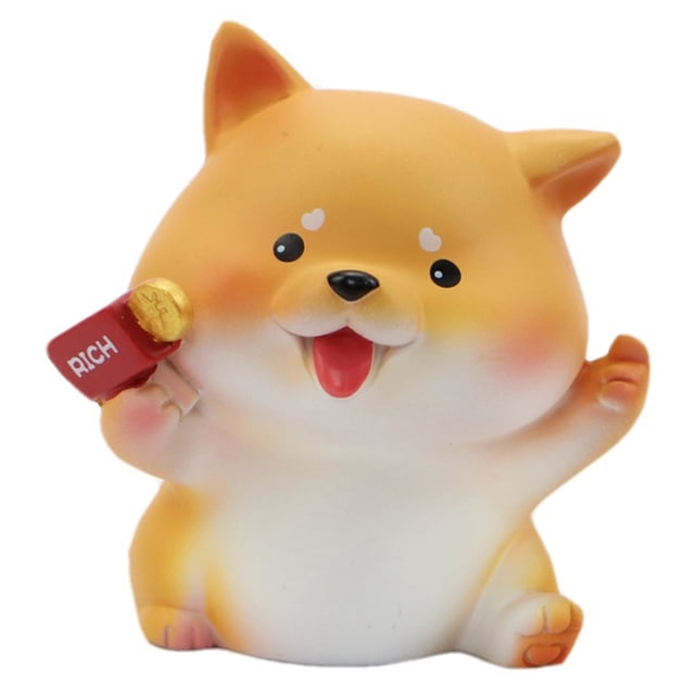 Kmbangi Desktop Decor Cartoon Dog Shaped Statue Artware Decorative Tools