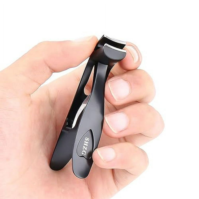 SHZG Large Nail Clippers Wide Jaw Opening, Sharp Angled Head Fingernail  Toenail Clippers for Men and Women Easy Reach Your Nails