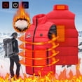 thumbnail image 2 of QATAINLAV Summer SavingsHeated Vest, Unisex Heated Clothing for Women and Men, Lightweight USB Electric Heated Jacket with 9 Heating Zones Red XXL, 2 of 8