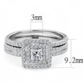 thumbnail image 2 of 1.25 Ct Princess Cut CZ Halo Engagement Wedding Ring in Stainless Steel, 2 of 5