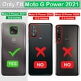 thumbnail image 2 of Motorola Moto G Power 2021 Case, Dual Layers [Combo Holster] And Built-In Kickstand Bundled with [Temerped Glass Screen Protector] Hybird Shockproof (Black), 2 of 8