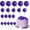Purple, variant on 20 Pcs Gold Ball Cake Topper Decorations Mini Balloons Cake Topper Sticks Gold Cake Picks Cake Balls for Graduation Wedding Birthday Cake Decorations